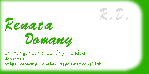 renata domany business card