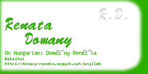 renata domany business card